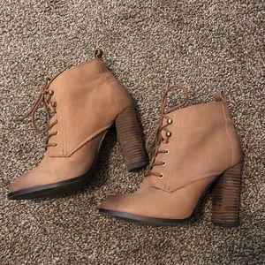 Lace up booties